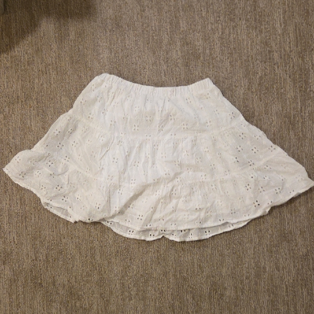 Japna Ivory Eyelet Skater Skirt